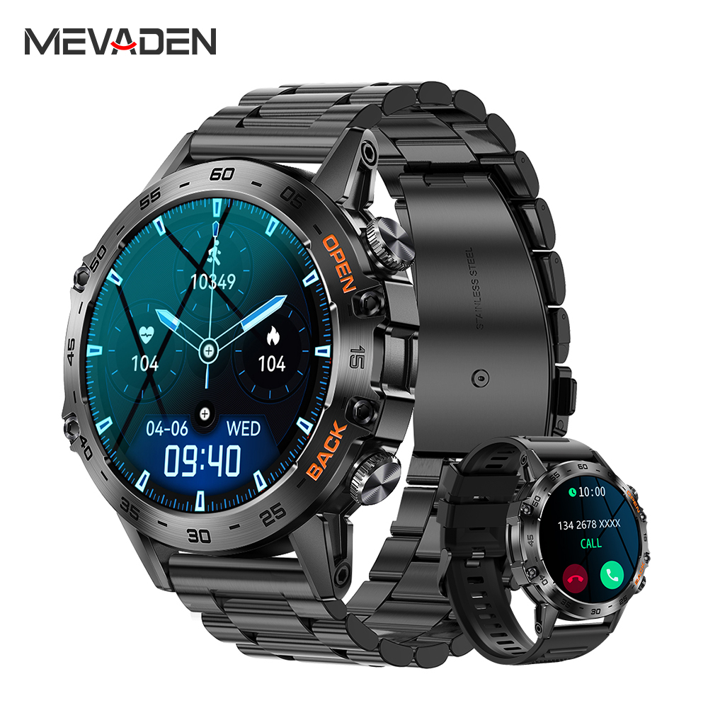 Smartwatch Store - MEVADEN Steel 1.39 inci Jam Tangan