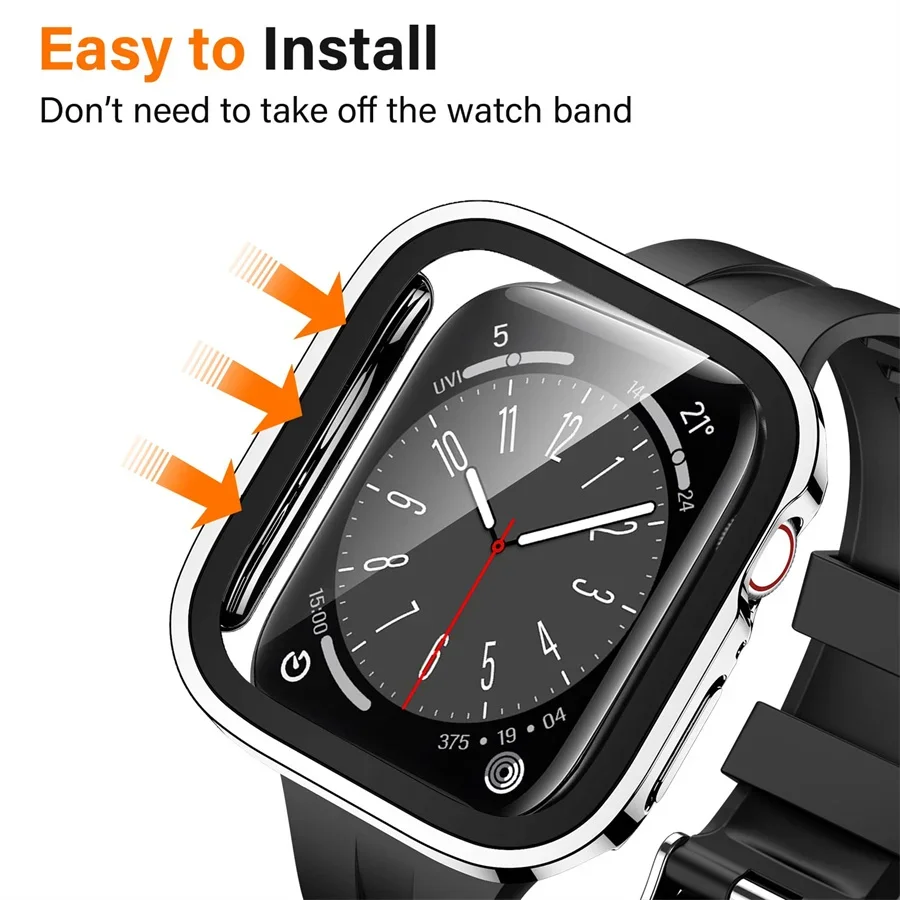 Kaca + penutup untuk casing Ap - Smartwatch Watch Accessories For Women ulasan dan harga