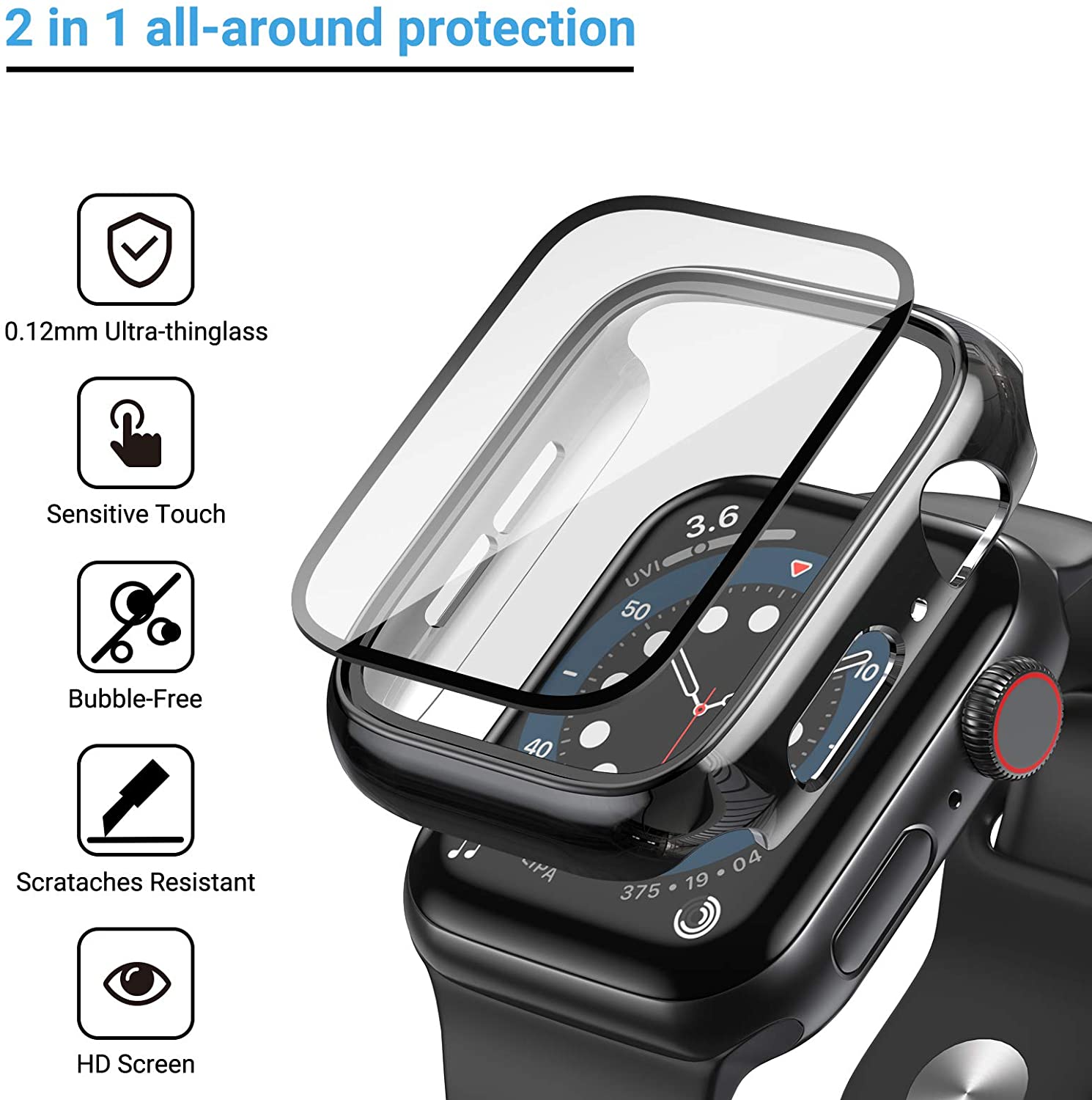 Kaca + penutup untuk Apple Wat - Apple Smartwatch Accessories ulasan dan harga