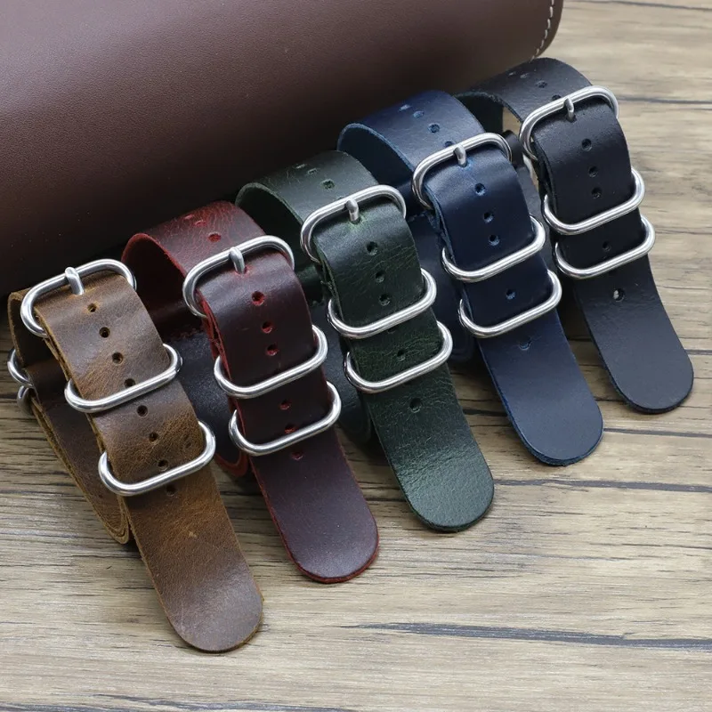 Tali jam Kulit Asli Vintage 18 - Nylon Nato Strap ulasan dan harga