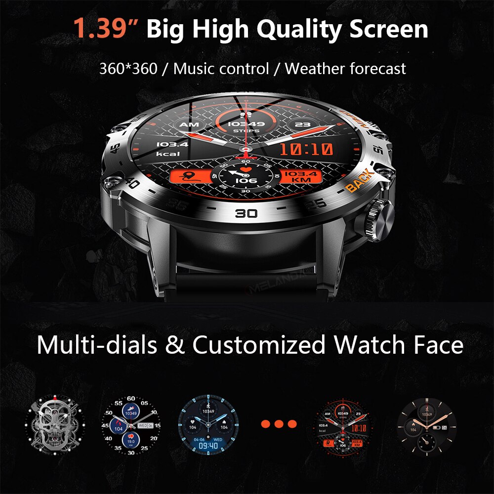MEVADEN Steel 1.39 inci Jam Ta - Smartwatch Store ulasan dan harga