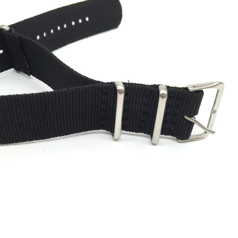 Jam tangan tali nilon hitam un - Nylon Nato Strap ulasan dan harga