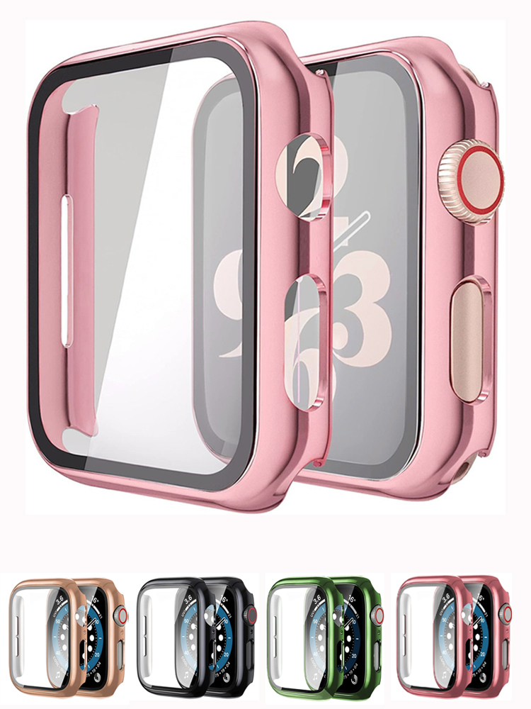 Kaca + casing untuk Apple Watc - Smartwatch Watch Accessories For Women ulasan dan harga