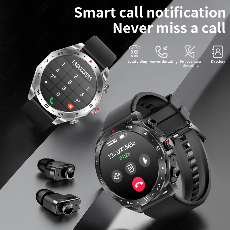 LIGE jam tangan pintar Bluetoo - Smartwatch Store ulasan dan harga